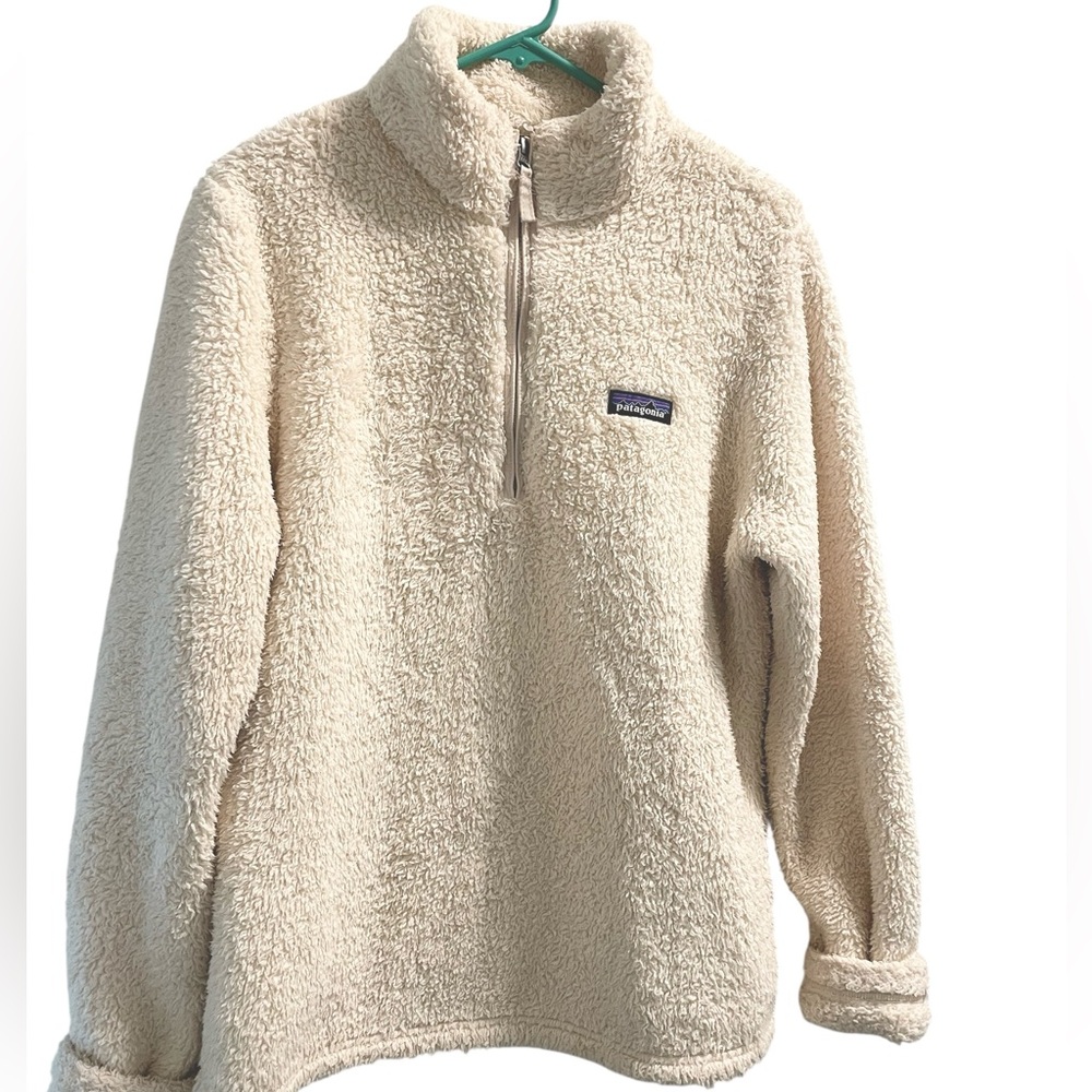 Patagonia Cream Sherpa Half-Zip Pullover